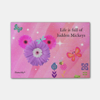 Bloco Post-it POST-IT ESCONDIDO da flor do primavera de MICKEY
