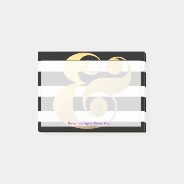 Bloco Post-it Post-it metálicos & das listras do Ampersand (Frente)