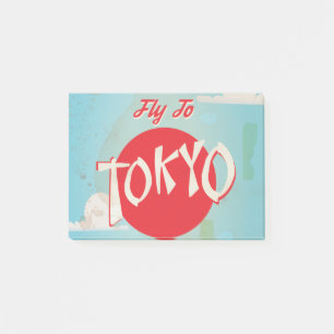 Bloco Post-it Posteres de viagens Vintage Tokyo, Japan