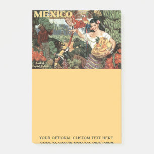 Bloco Post-it Posto de viagens vintage do México - Notas de Ti