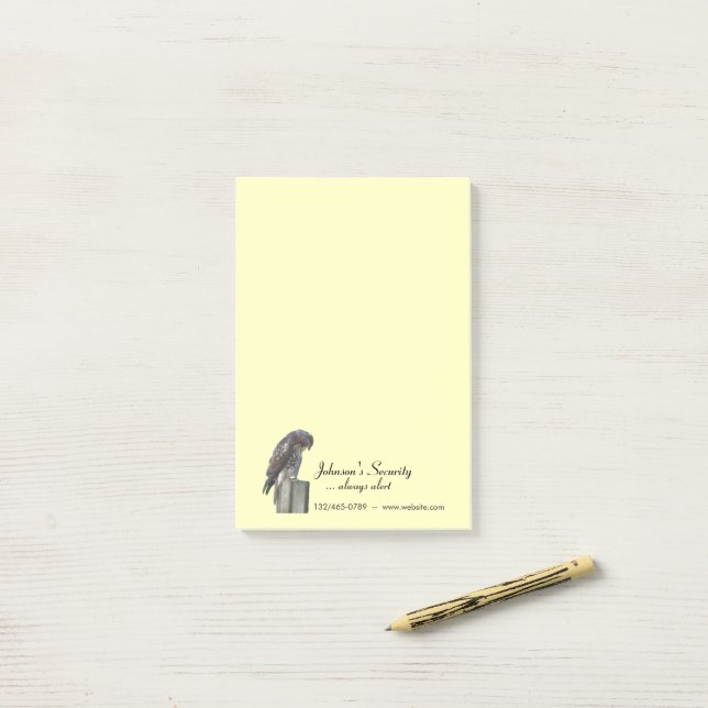 Bloco Post-it Posto (lrg) - Informações sobre Falcão e Negócios (Na mesa)