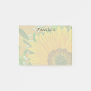 Bloco Post-it Posto Personalizado De Girassol Notas
