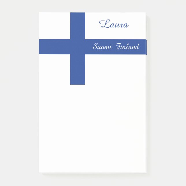 Bloco Post-it Posto personalizado Sinalizador finlandês - Notas  (Frente)