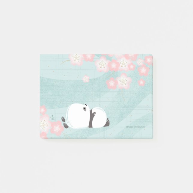 Bloco Post-it Posto Zen Panda (ameixa floresce) (Frente)