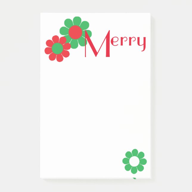 Bloco Post-it Potência de Flor de Natal Personalizável (Frente)