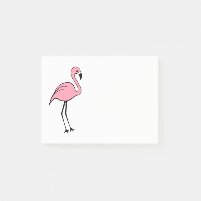 Bloco Post-it Presentes de Notas Adesivas Flamingo Rosa Retro (Frente)