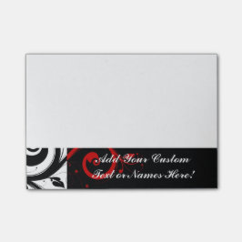 Bloco Post-it Preto Vermelho Vermelho Vermelho Reverso Personali