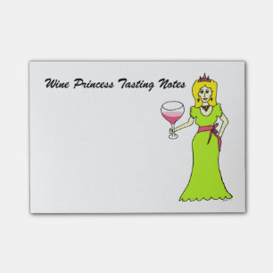 Bloco Post-it Princesa Provando Nota do vinho