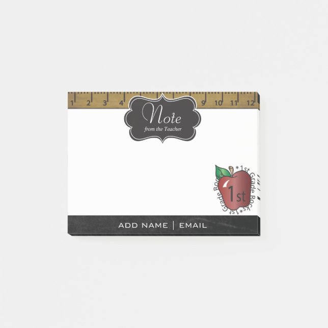 Bloco Post-it Professor de primeiro grau| Texto "MAL" (Frente)