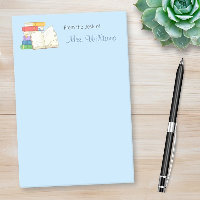 Bloco Post-it Professora da Escola de Livros Abertos da Pilha de (Criador carregado)