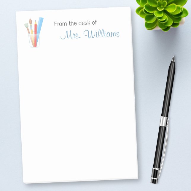 Bloco Post-it Professora do Artesanato de Arte do Lápis do Pince (Criador carregado)