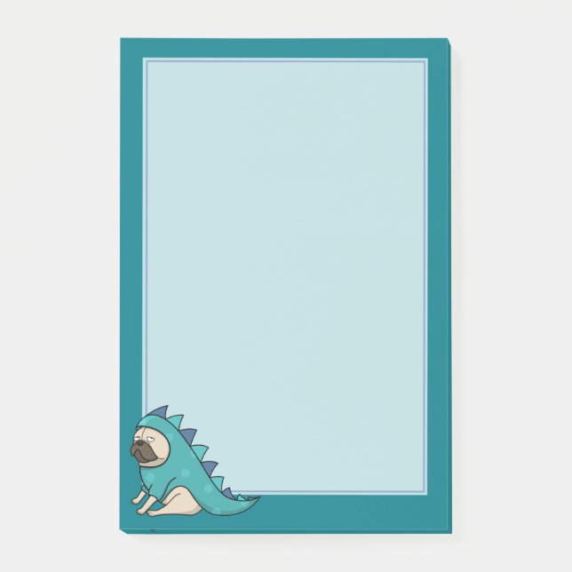 Bloco Post-it Pugasaurus "é feito " (Frente)