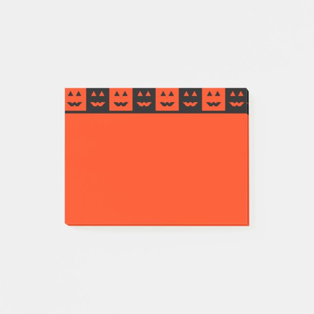 Bloco Post-it Pumpkin Face Squares (Frente)