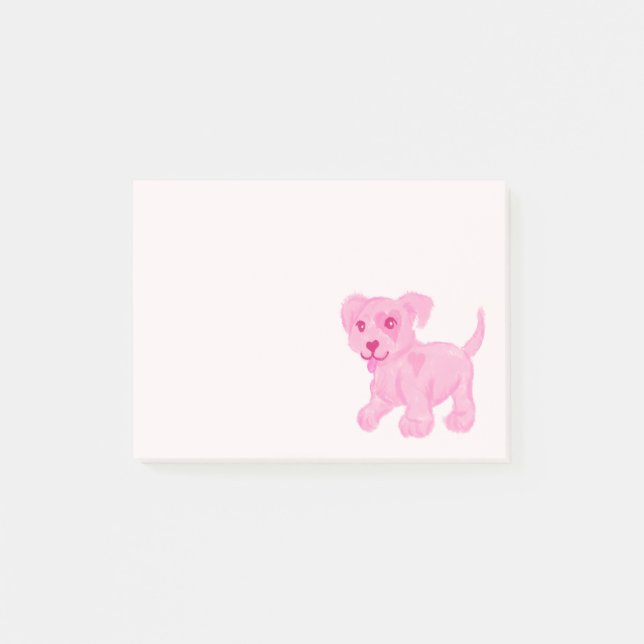 Bloco Post-it Puppia Rosa (Frente)