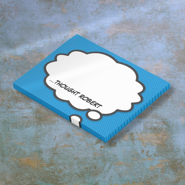 Bloco Post-it Quadrinho Personalizado Bolha de Pensamento Divert (Personalized Comic Book Funny Think Bubble Post-it Notes)
