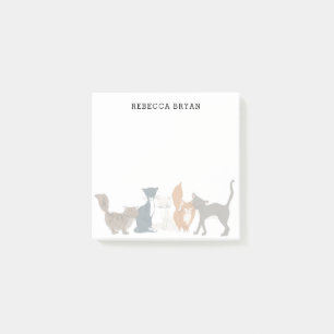 Bloco Post-it Raças de Gato Ilustradas e Cutas Personalizadas 02