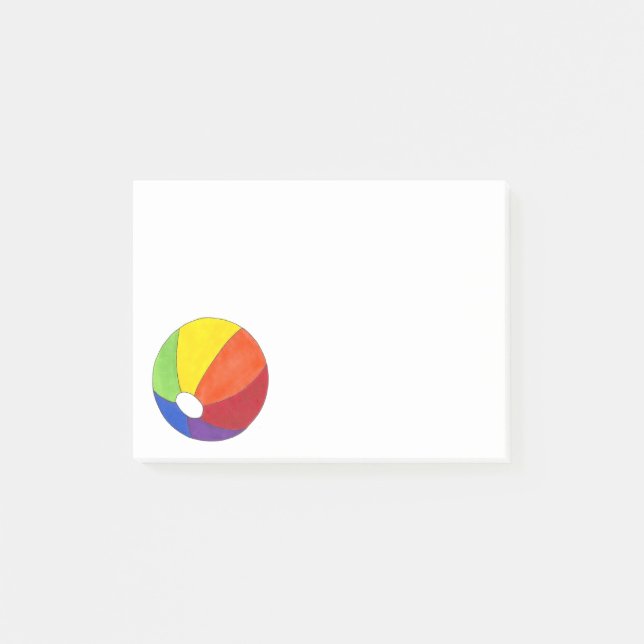 Bloco Post-it Rainbow Beach Ball Beachball Seashore Summer (Frente)