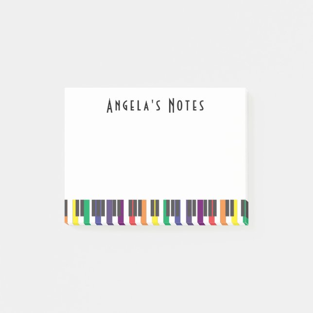 Bloco Post-it Rainbow Piano Keys (Frente)