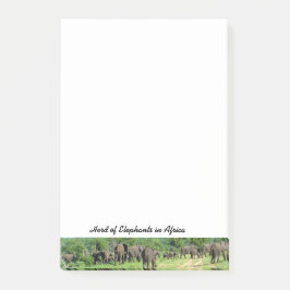 Bloco Post-it Rebanho de notas de post-it dos elefantes
