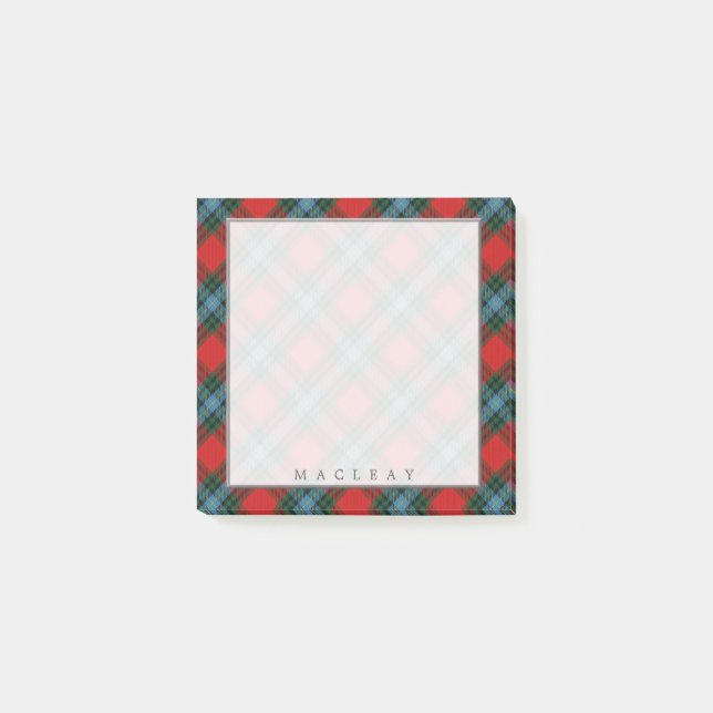 Bloco Post-it Regal Scottish Clan MacLea Livingstone Tartan (Frente)