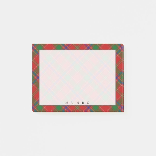 Bloco Post-it Regal Scottish Clan Munro Tartan (Frente)