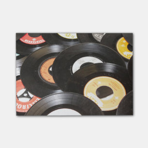Bloco Post-it Registros do vintage 45rpm