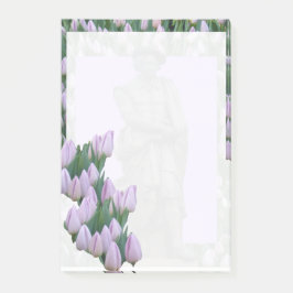 Bloco Post-it Rembrandt Statue Amsterdam Tulips Posta