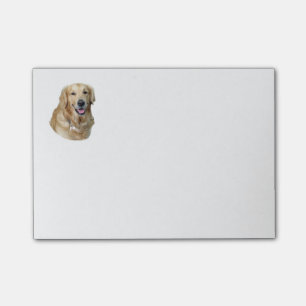 Bloco Post-it Retrato da foto do cão do golden retriever