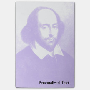 Bloco Post-it Retrato de Pop de Arte William Shakespeare