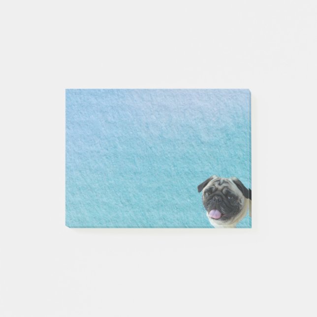 Bloco Post-it Retrato gordo do Pug (Frente)