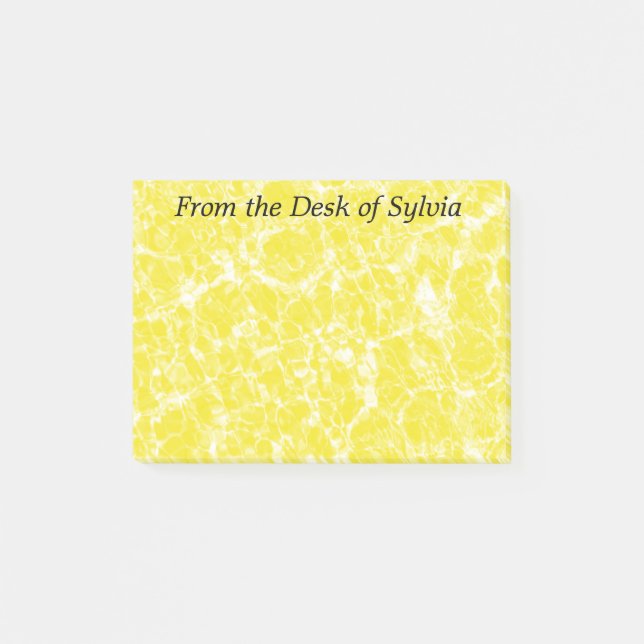 Bloco Post-it Ripples Amarelo Posto Personalizado Nota (Frente)