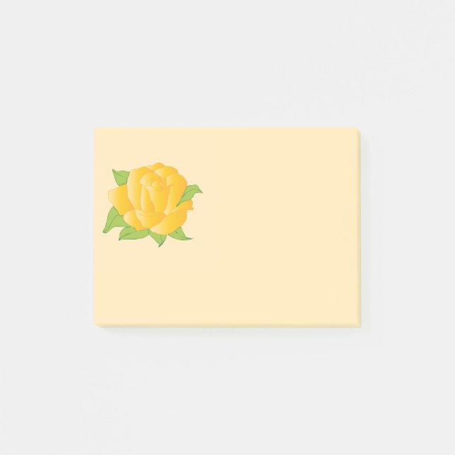Bloco Post-it Rosa amarelo moderno (Frente)