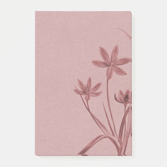 Bloco Post-it Rosa floral (Frente)