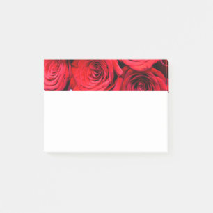 Bloco Post-it rosas vermelhas