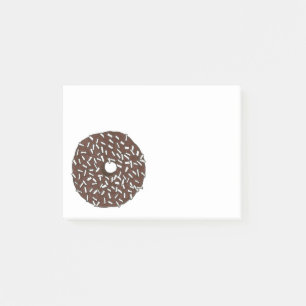 Bloco Post-it Rosquinha de coco de chocolate Comida do café da m