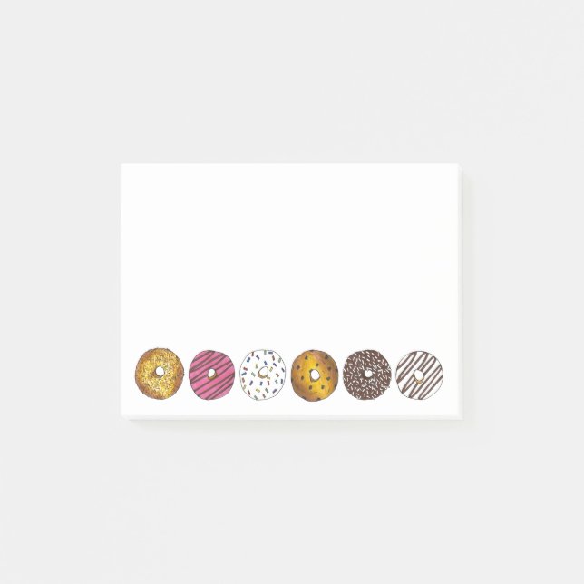 Bloco Post-it Rosquinha Dozen Doughnut Breakfast - Comida Foodie (Frente)