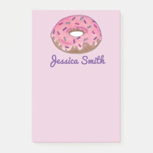 Bloco Post-it Rosquinha Rosa Personalizada Espingardas de Castan