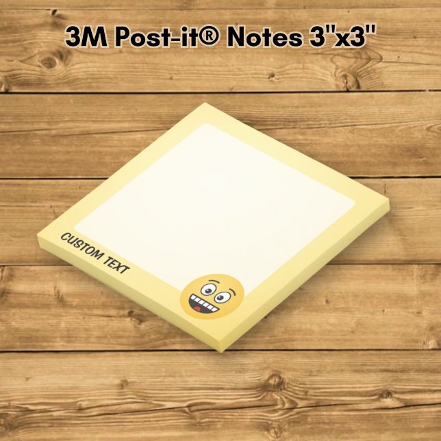 Bloco Post-it Rosto Sorridente com Boca Aberta (Criador carregado)