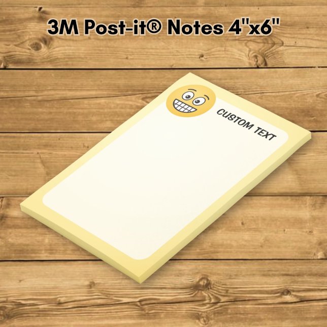 Bloco Post-it Rosto Sorridente com Olhos Abertos (Criador carregado)