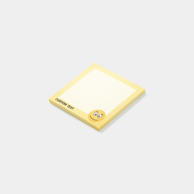 Bloco Post-it Rosto sorridente com olhos abertos (Inclinado)
