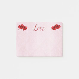 Bloco Post-it Ruby Red Hearts and Love Posta-It Notes