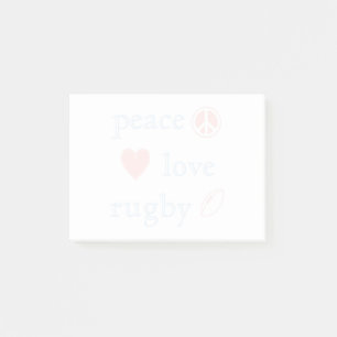 Bloco Post-it Rugby do amor da paz