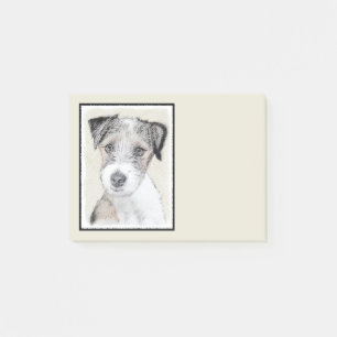 Bloco Post-it Russell Terrier Rough Painting - Arte Original de