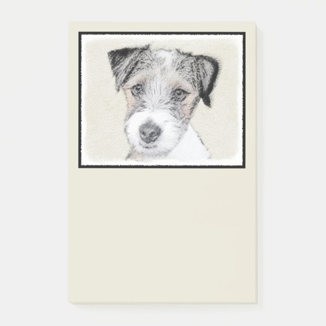 Bloco Post-it Russell Terrier Rough Painting - Arte Original de  (Frente)