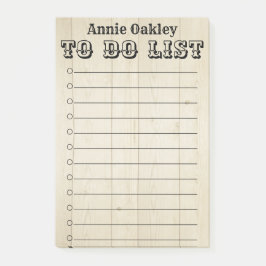 Bloco Post-it Rustic Wooden Personalizado Para Fazer Lista Posta