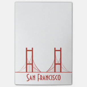 Bloco Post-it San Francisco Califórnia golden gate bridge