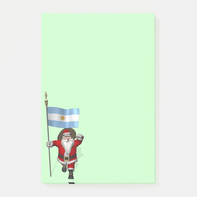 Bloco Post-it Santa Claus Viagens Para A Argentina (Frente)
