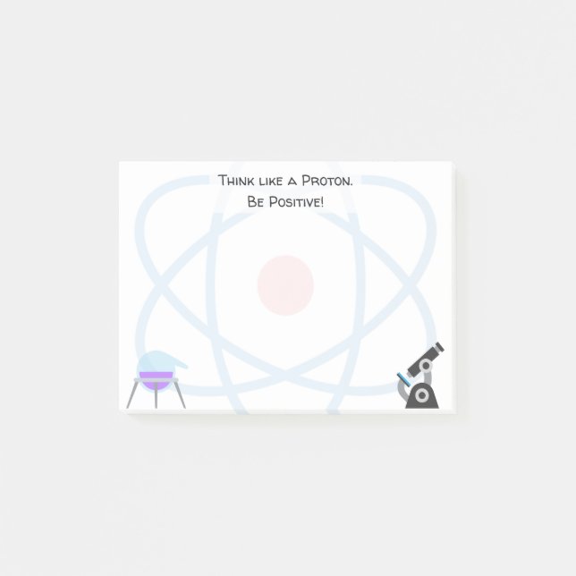 Bloco Post-it Science Emojis | Texto personalizado (Frente)