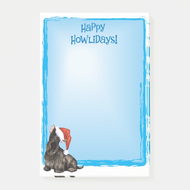 Bloco Post-it Scottish feliz Terrier de Howlidays (Frente)