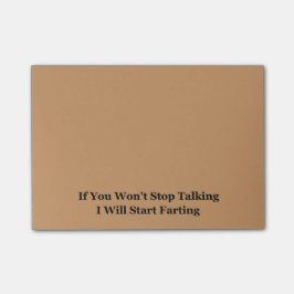 Bloco Post-it Se você não parar de falar, eu vou começar a brinc